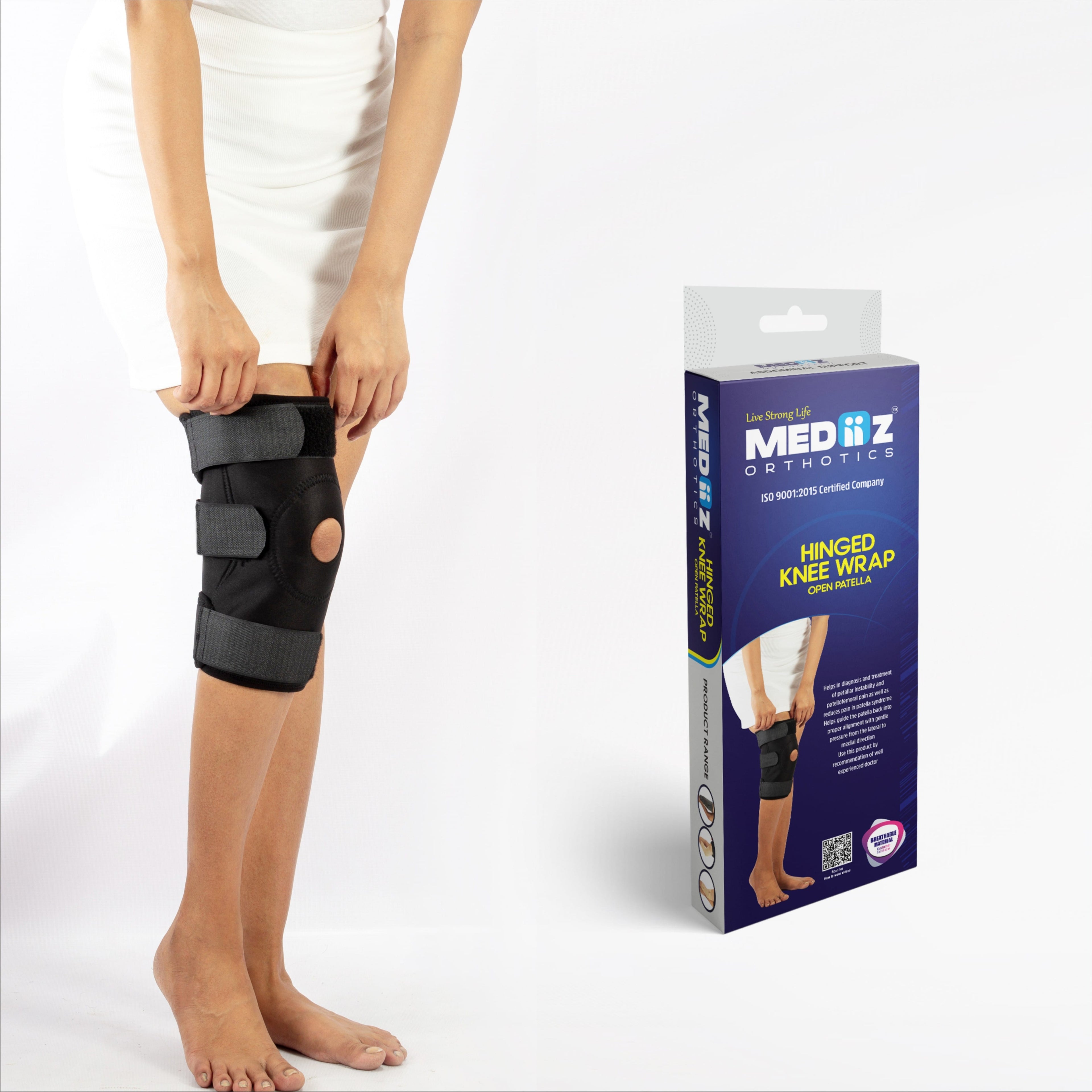 HINGED KNEE WRAP (OPEN PATELLA)